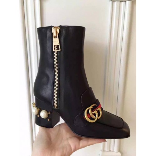 Gucci Leather mid-heel ankle boot 2